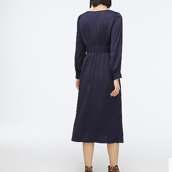 J Crew Button-front A-line Midi Dress Long Sleeve - Picture 4 of 8